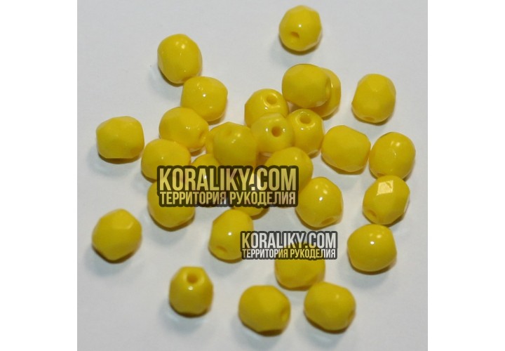 (STKB83120-06) Скляні бусини круглі грановані розмір 6мм
