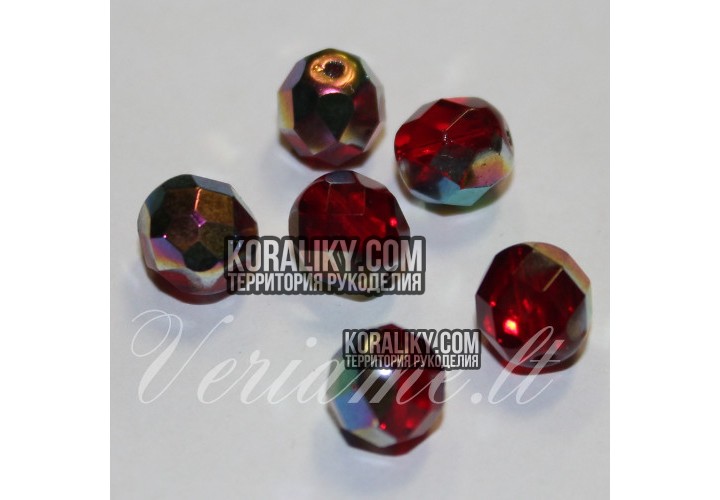 (STKB90080_28101-08) Скляні бусини круглі грановані розмір 08 мм